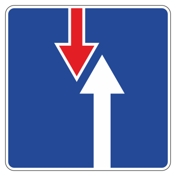 Дорожный знак 2.7 «Преимущество перед встречным движением» (металл 0,8 мм, III типоразмер: сторона 900 мм, С/О пленка: тип А инженерная)